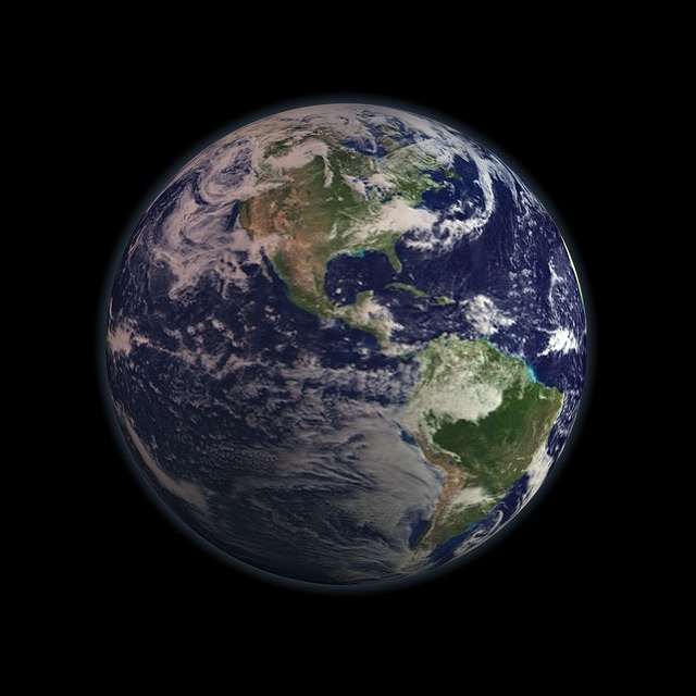 Earth from space - elements furnished Low-poly 3D model_1