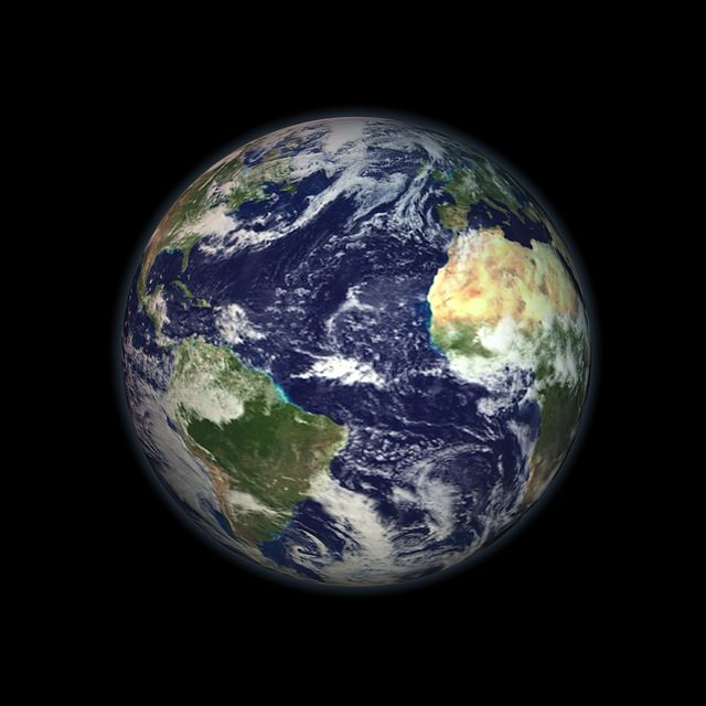 Earth from space - elements furnished Low-poly 3D model_2