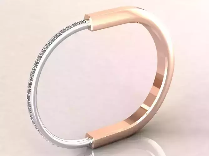 Lock Bracelet T 17cm 3D print model