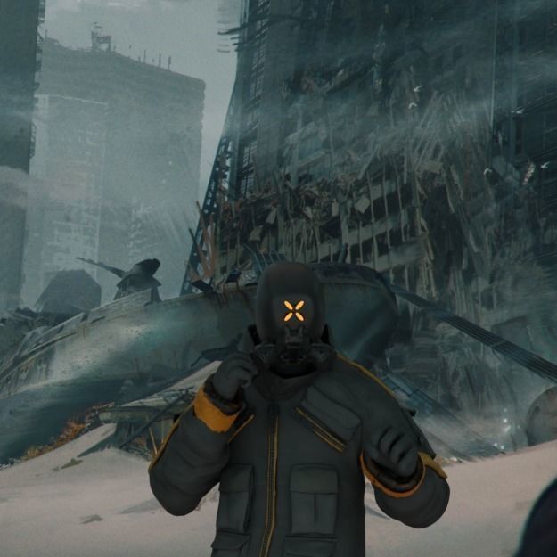 Cyberpunk Character Street Wear Low-poly 3D model_5