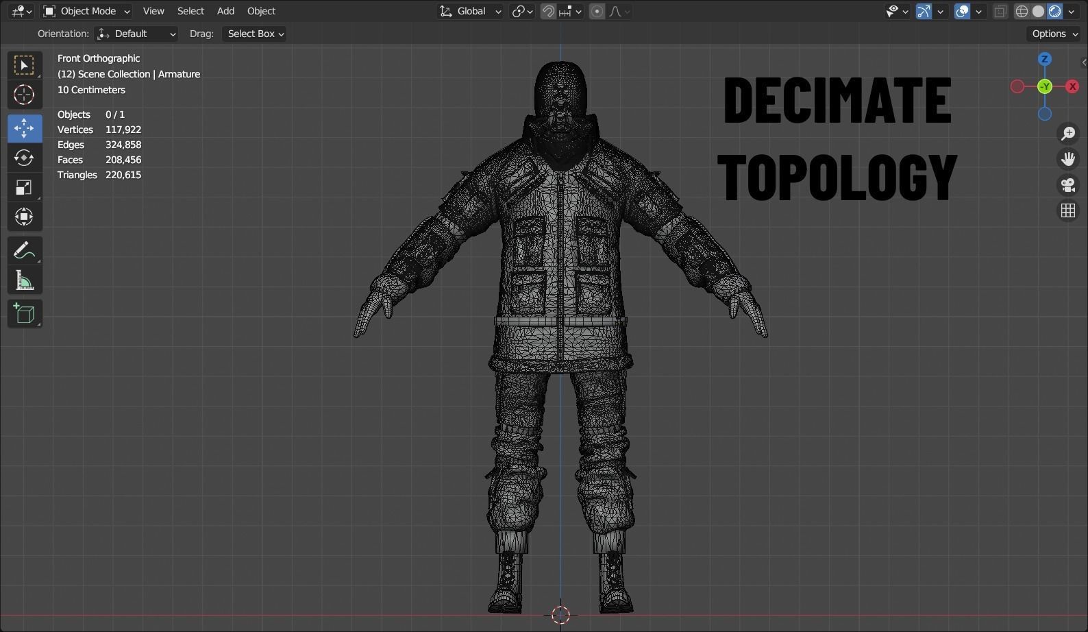 Cyberpunk Character Street Wear Low-poly 3D model_9