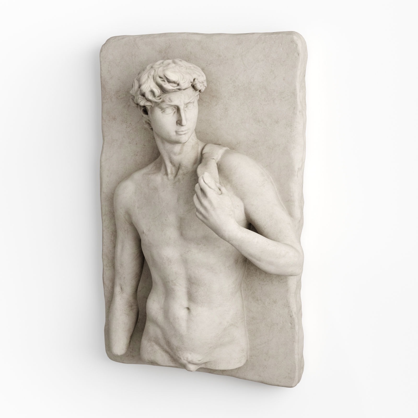 David wall relief 3D model_3