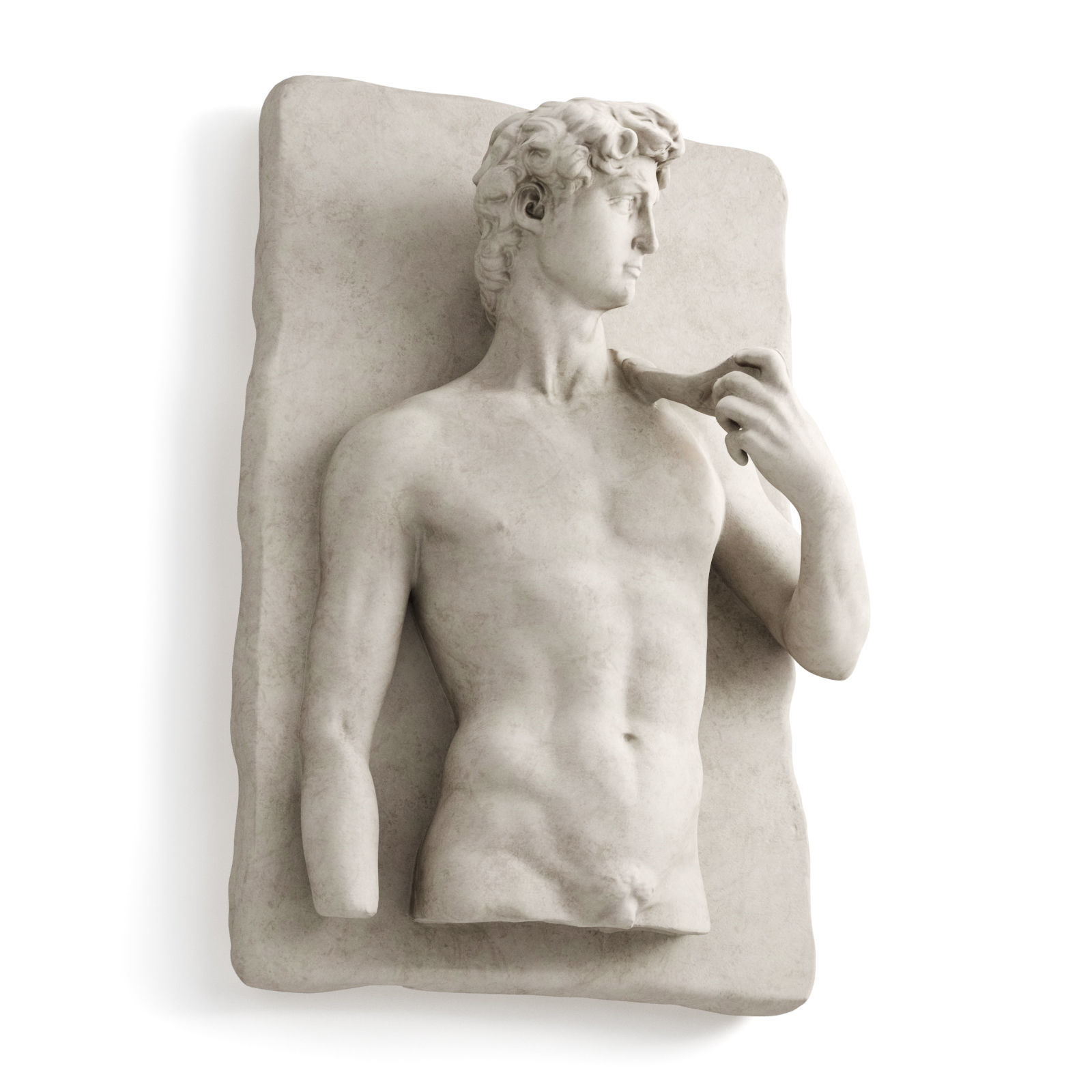 David wall relief 3D model_2