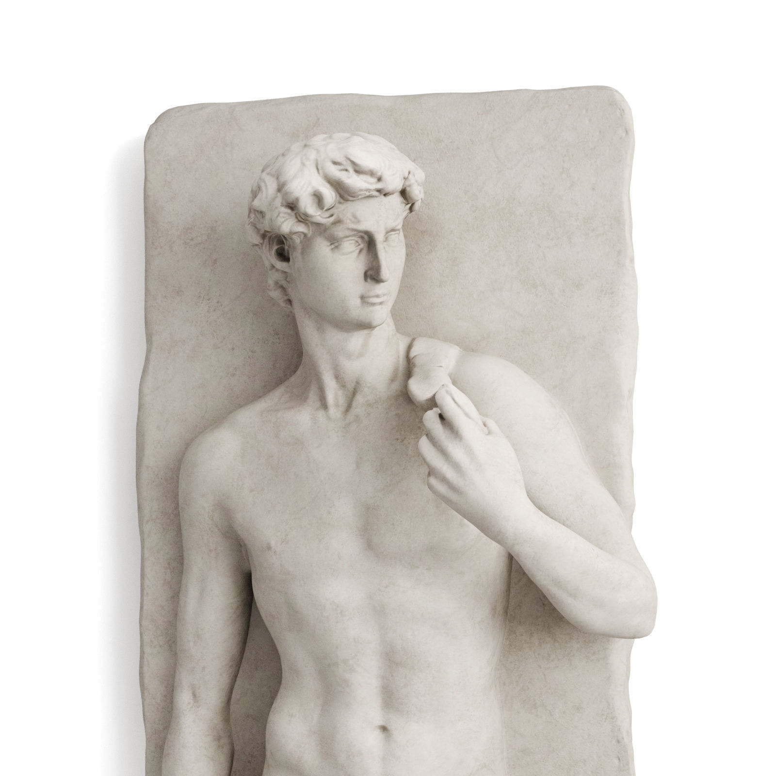 David wall relief 3D model_4