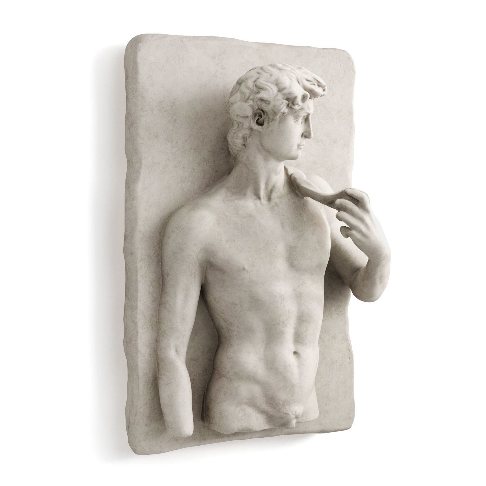David wall relief 3D model_1