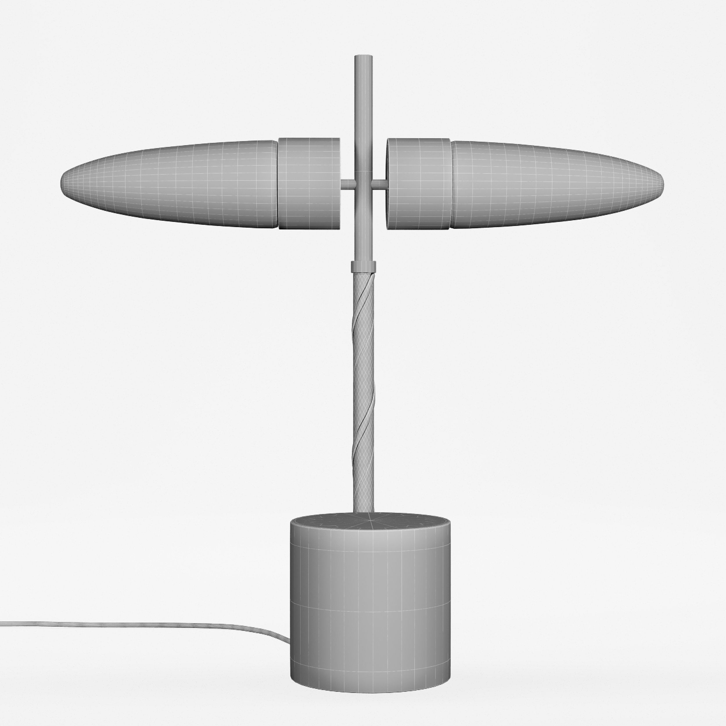 Bull Table Lamp 3D model_9