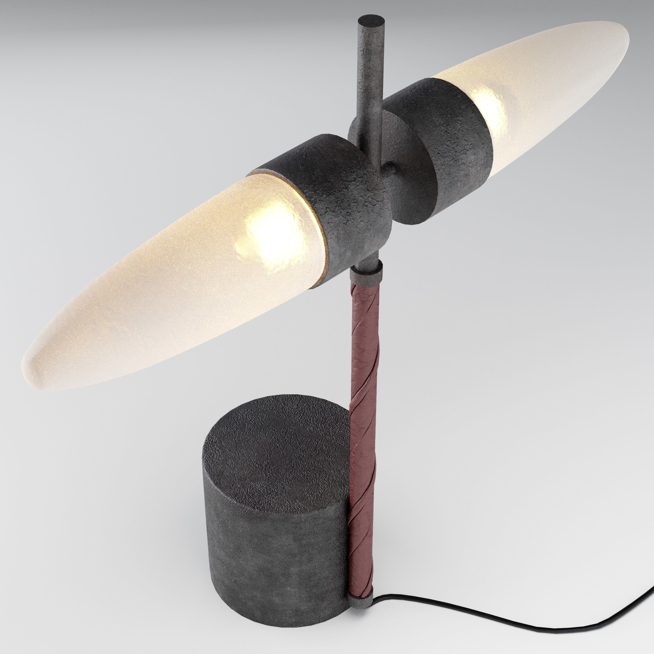 Bull Table Lamp 3D model_7