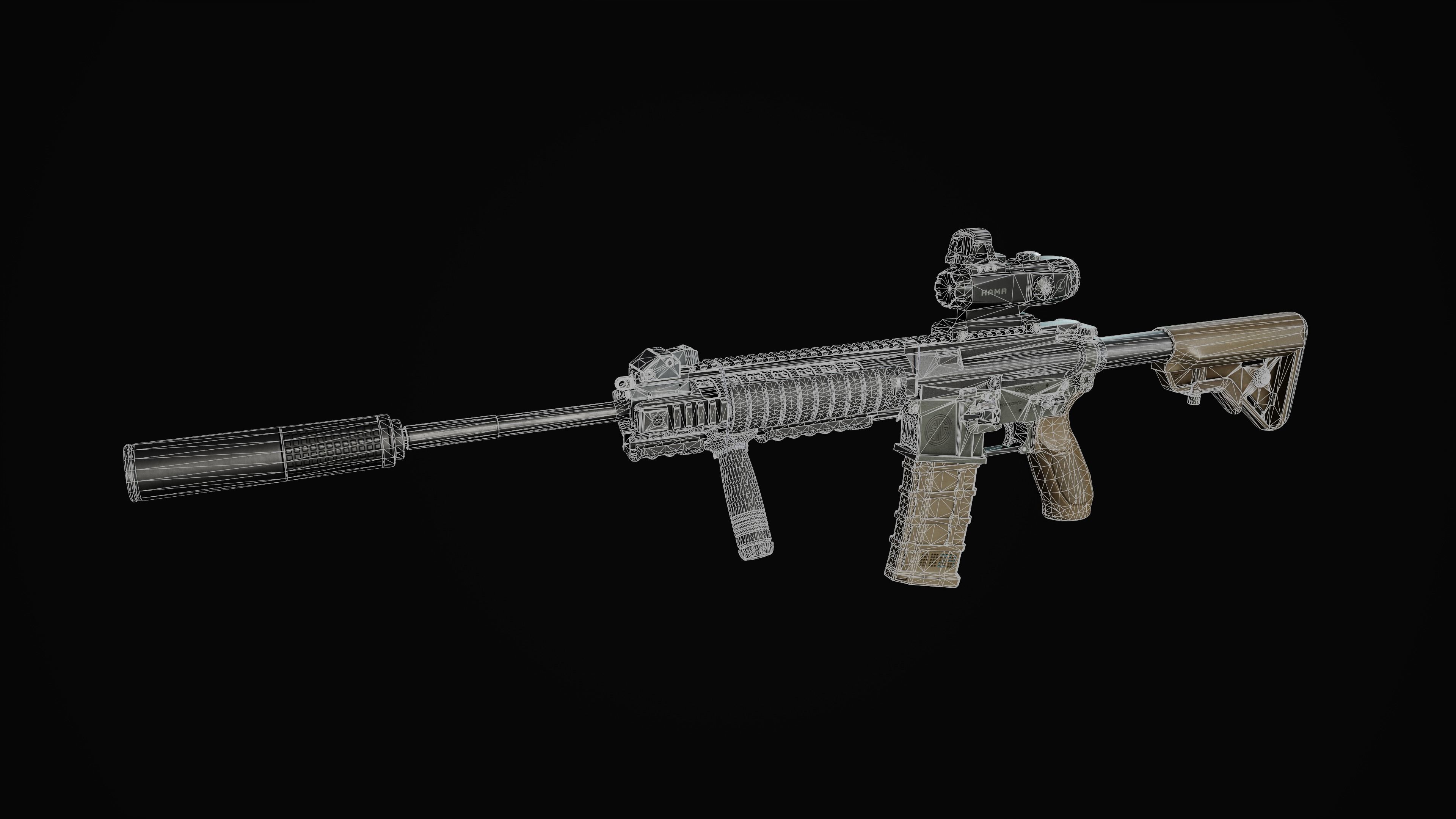 True M4 Rifle 3D model M4 Assault rifle VR / AR / low-poly | CGTrader