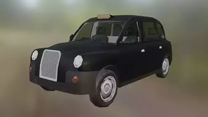London Taxi TX4 Black Cab Low-poly 3D model