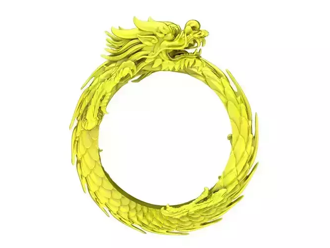 Dragon Circle Pendant 3D Model for Jewelry Design  4770 3D print model