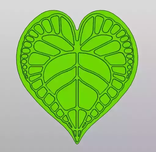 Anthurium leaf Cup coaster 3D print model
