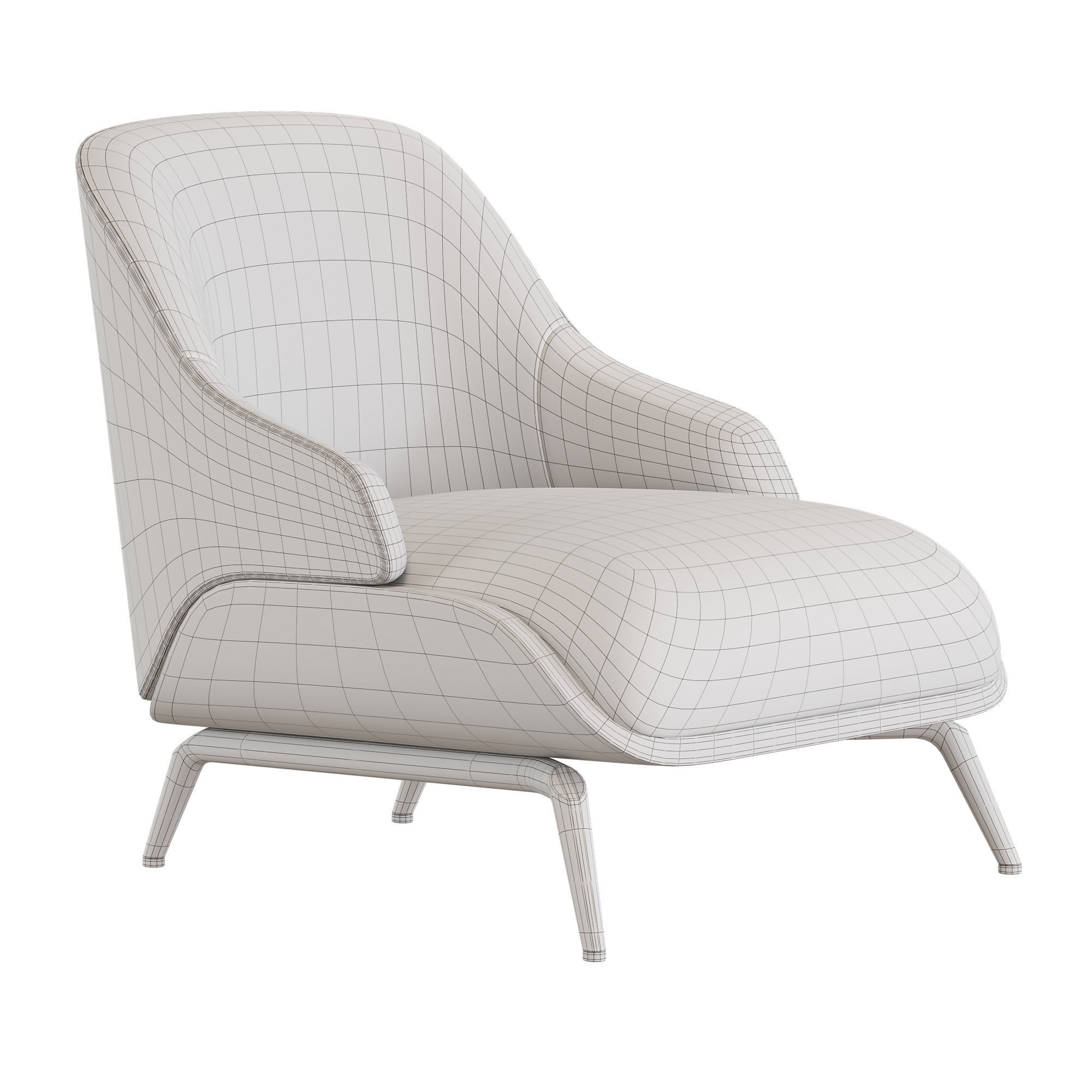 Brigid Armchair 3D model_2