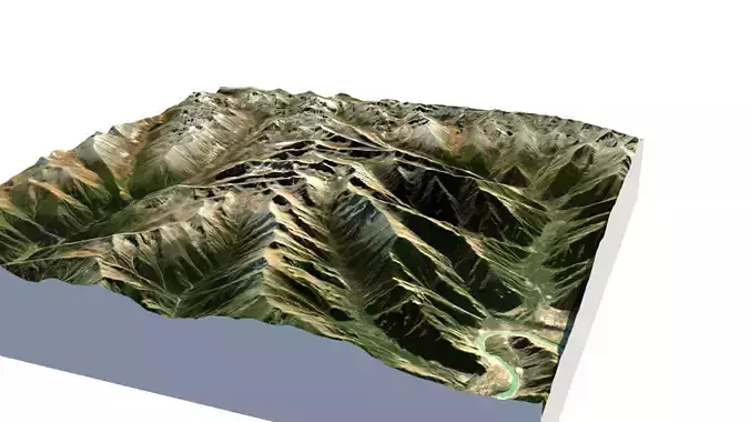 animation map Low-poly 3D model