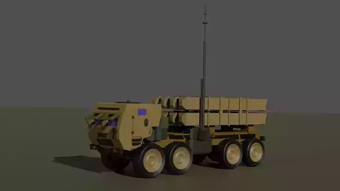 MIM-104 Patriot Low-poly 3D model