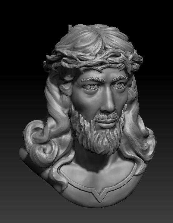 jesus pendant 3D print model_1
