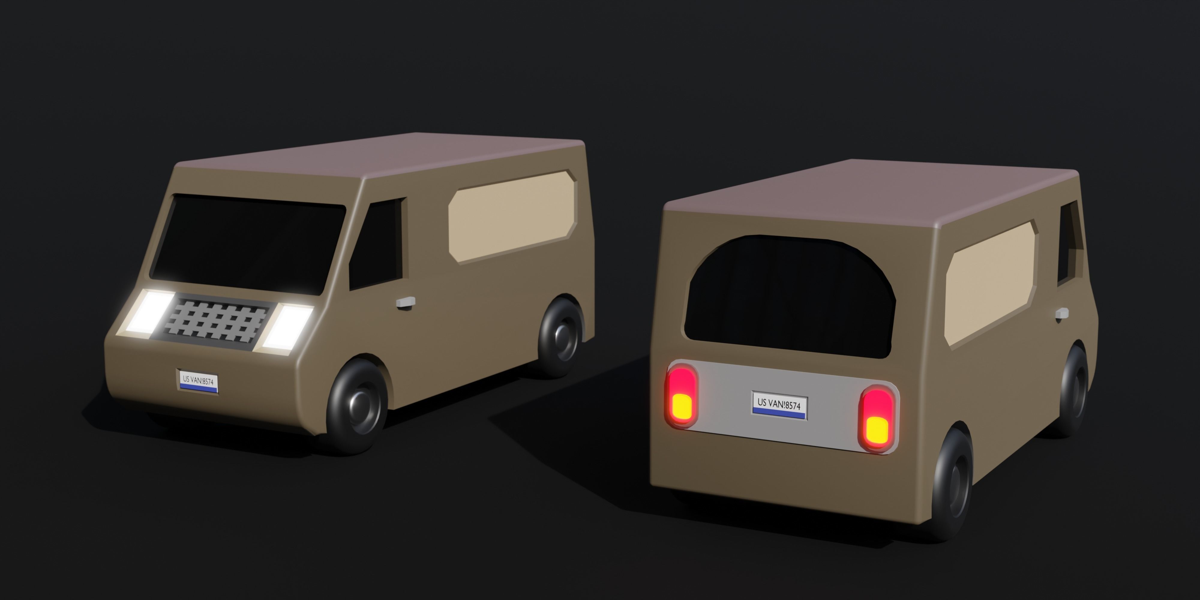Low-poly car pack Free 3D model_5