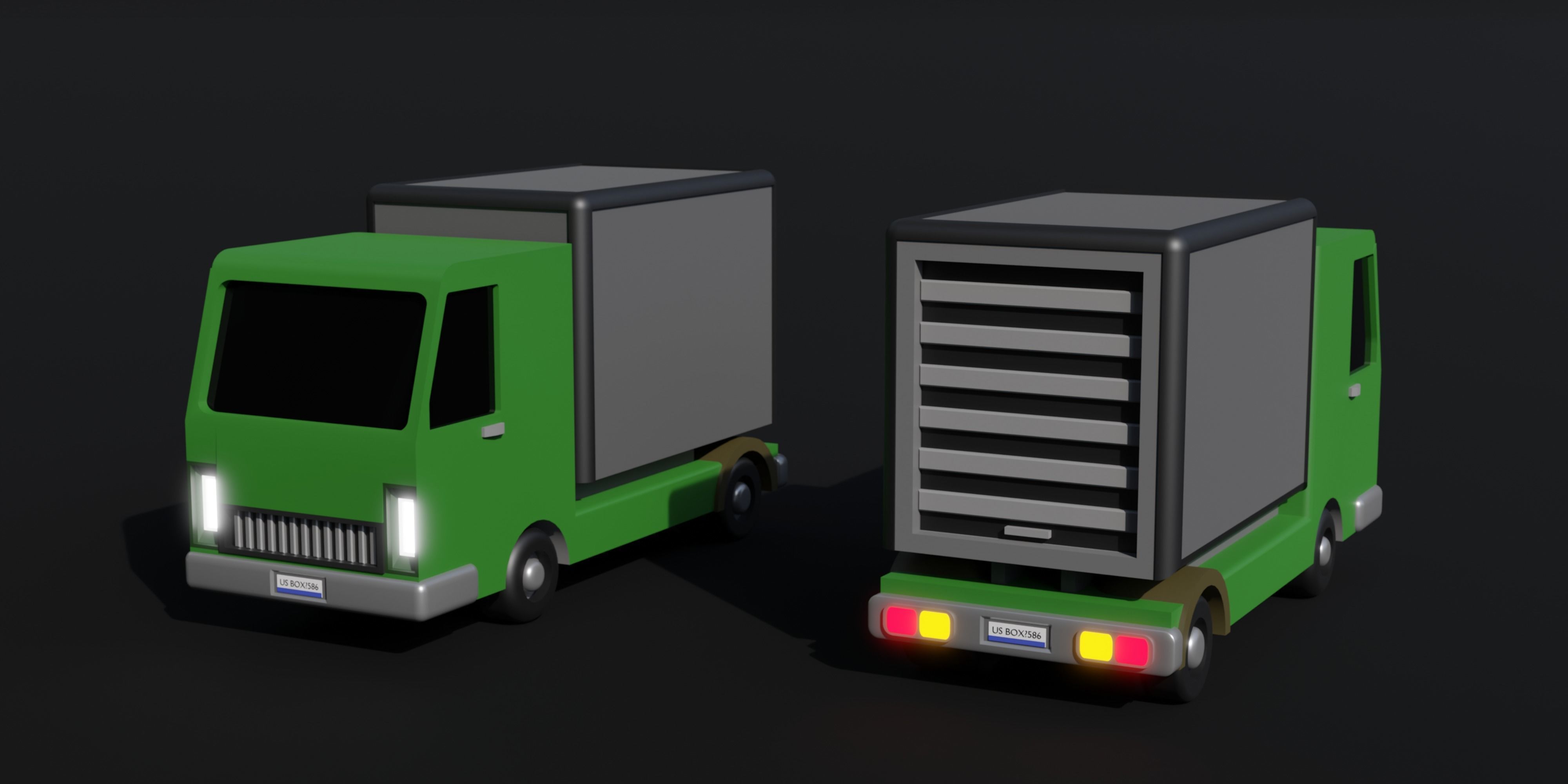 Low-poly car pack Free 3D model_6