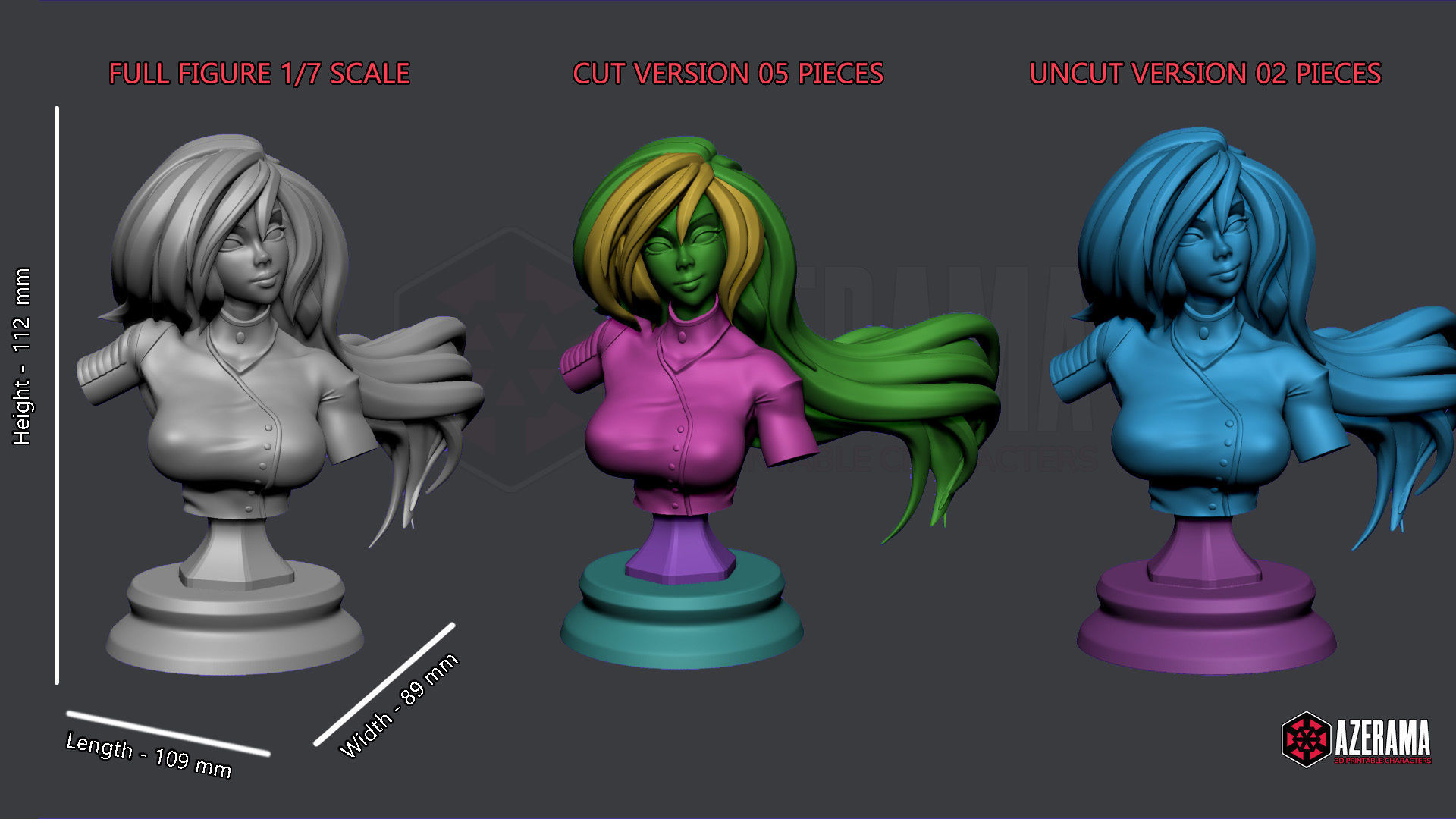 SHEGO BUST FOR 3D PRINTING 3D print model_1