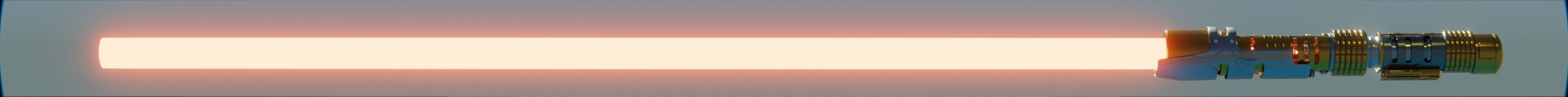 Lightsaber star wars light saber with flames 3D model_3