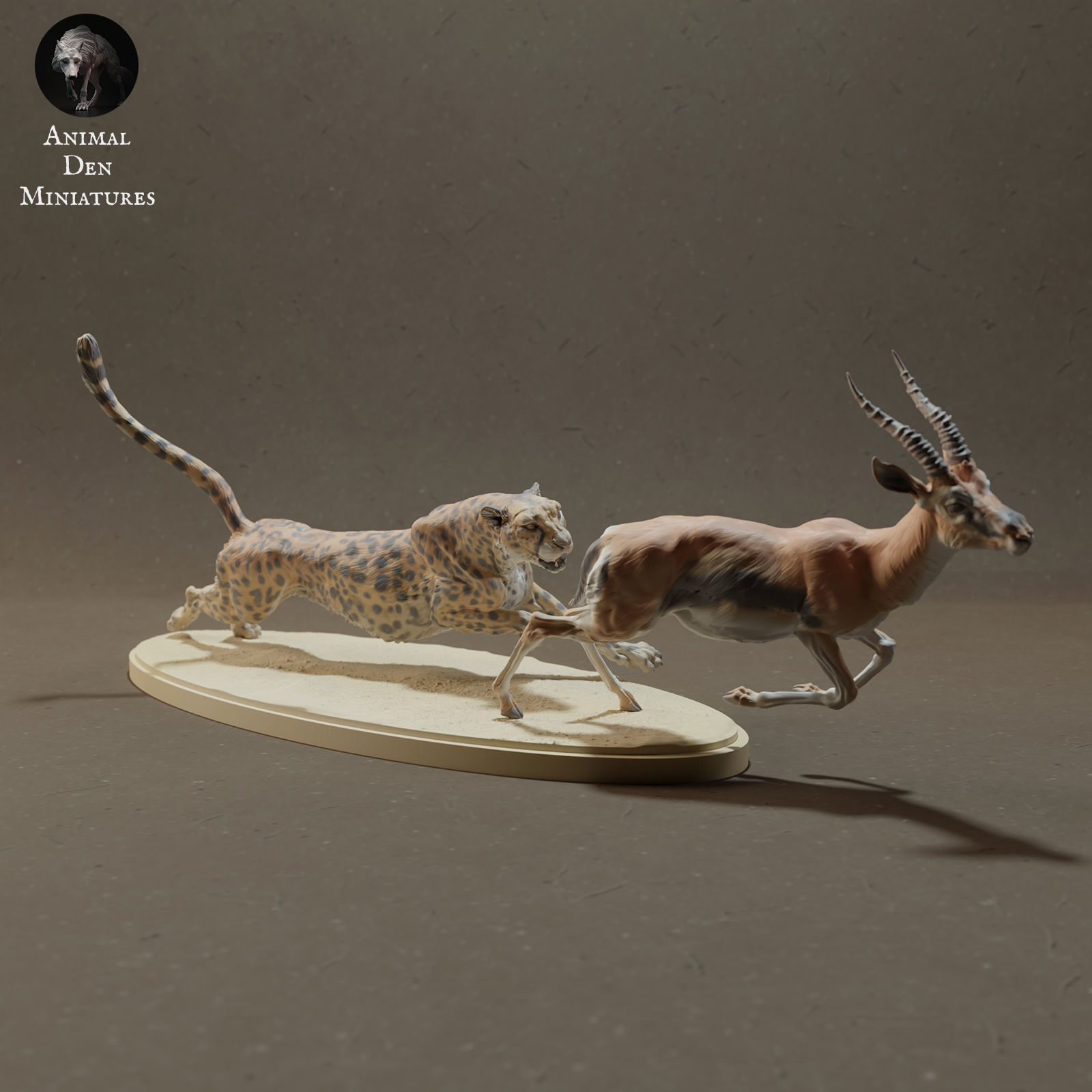 Cheetah Hunting Thomsons Gazelle 3D print model_3