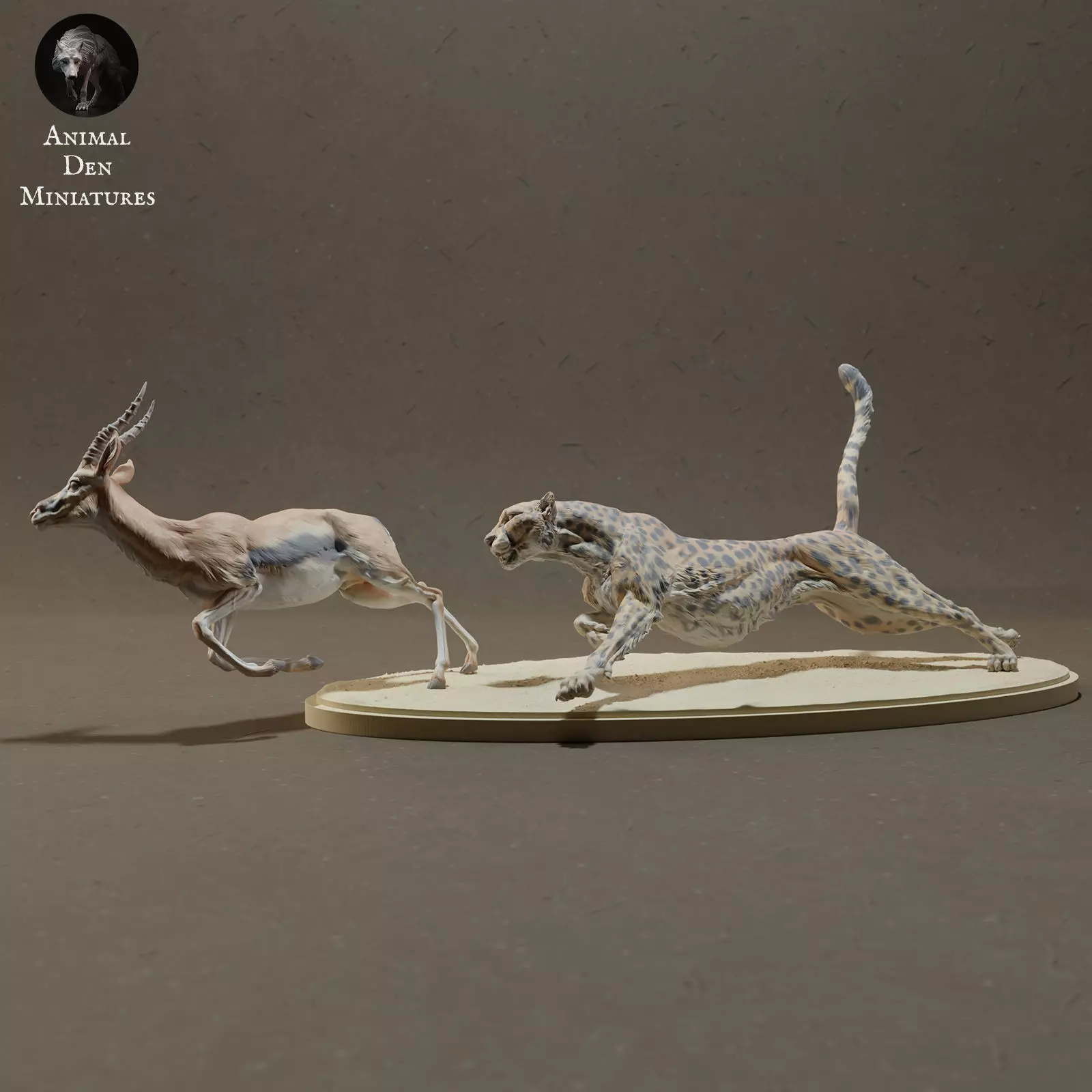 Cheetah Hunting Thomsons Gazelle 3D print model_0