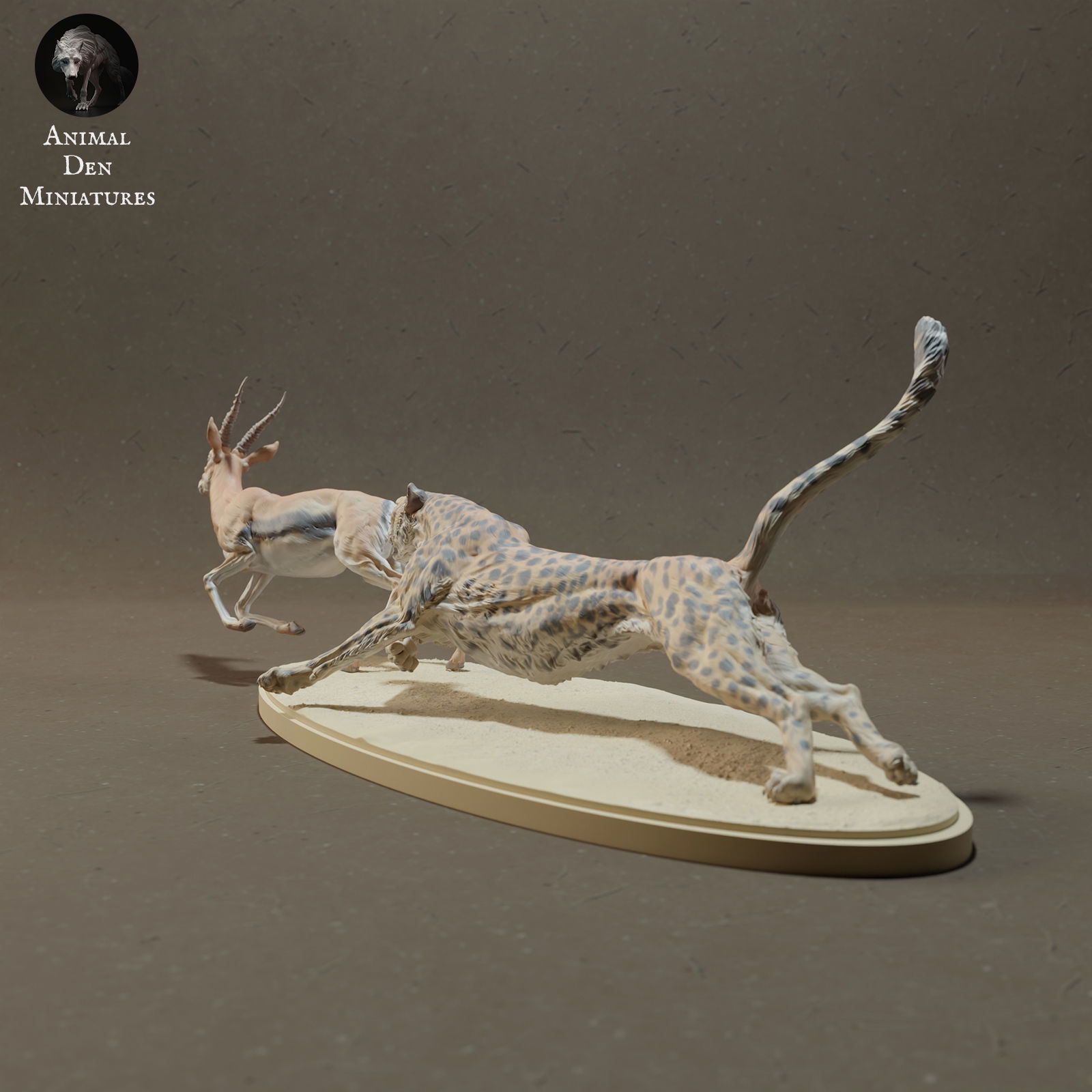 Cheetah Hunting Thomsons Gazelle 3D print model_2