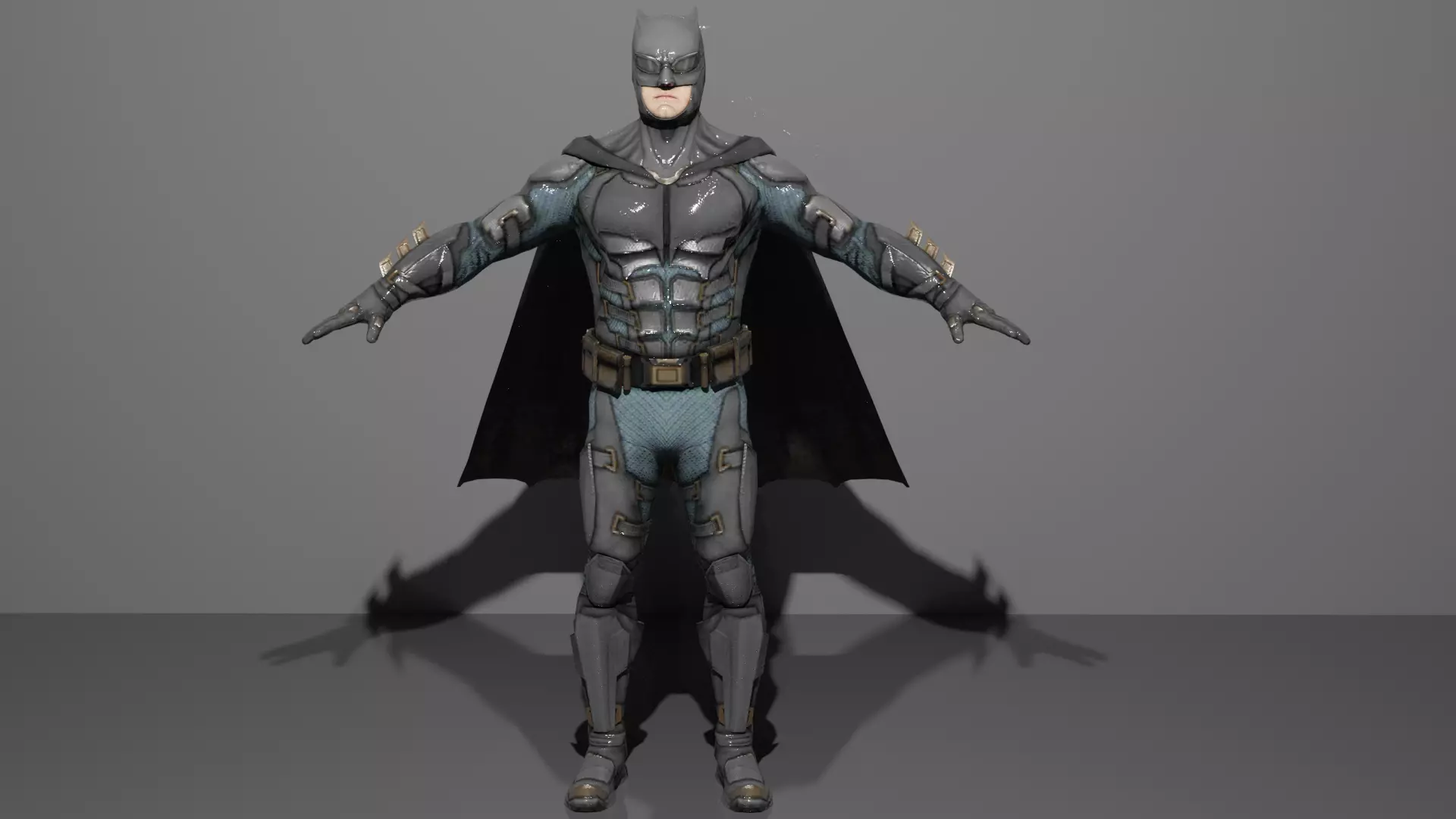 Batman in knight costume 3D model_0