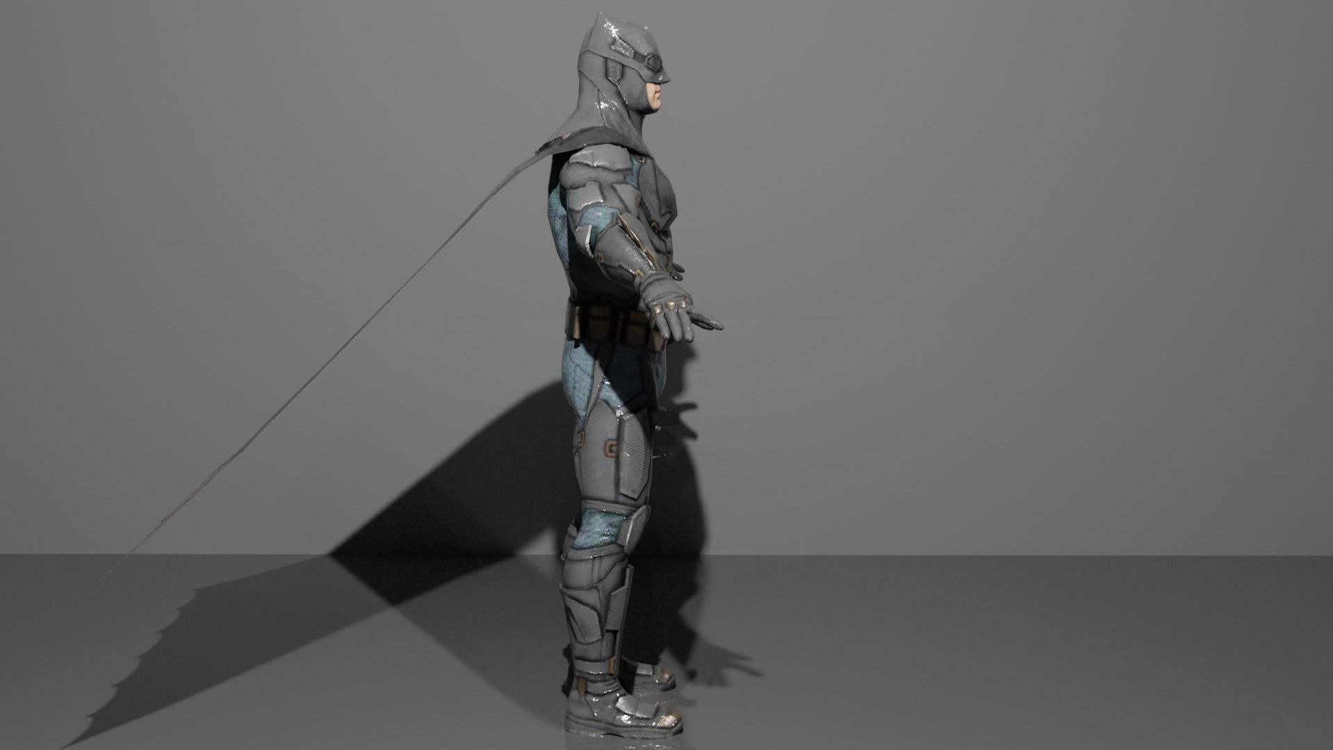Batman in knight costume 3D model_2