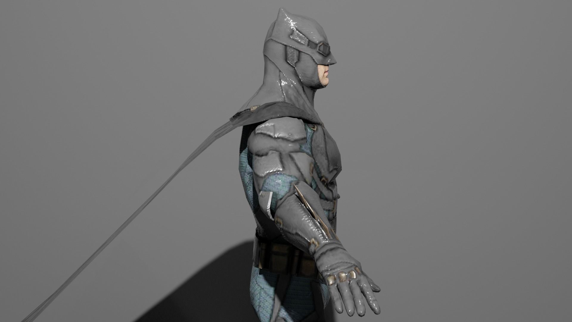 Batman in knight costume 3D model_3