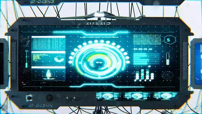 Sci-fi Displays 3D model