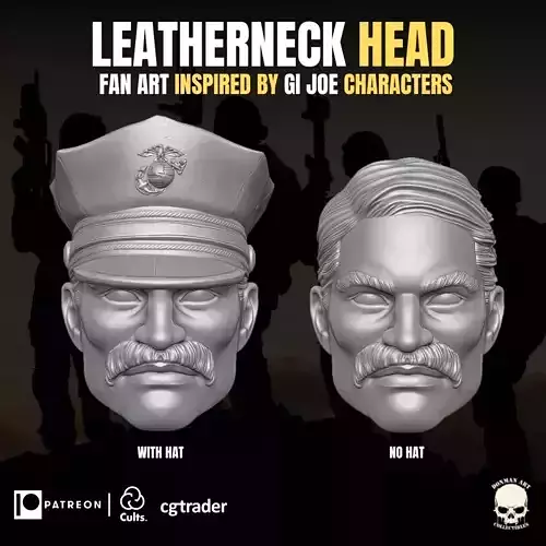 Leatherneck fan art head 3D printable File For Action Figures