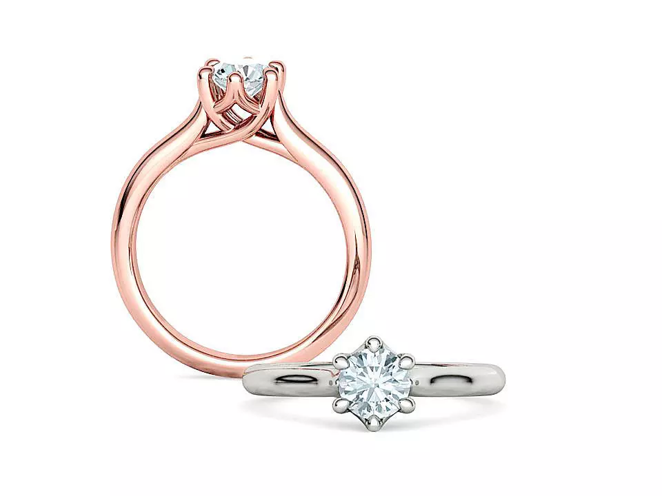 Mila Trellis Solitaire Ring 60 pointer stone 6claw design ring 3D print model_0