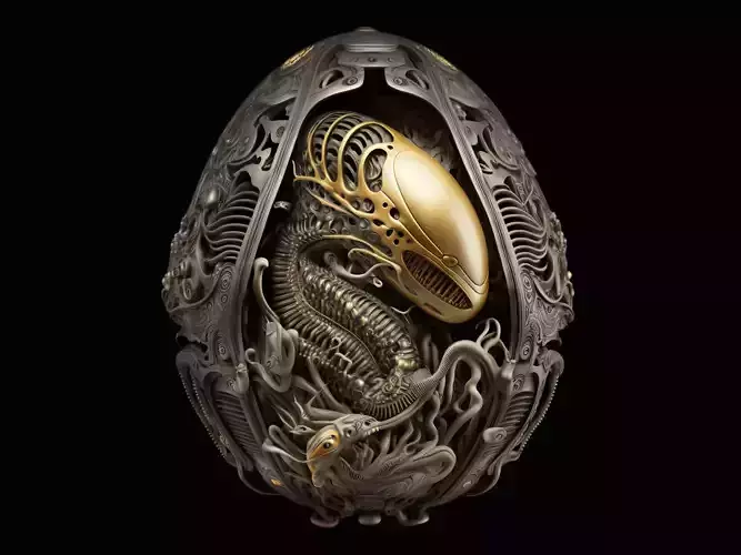 Realistic high quality Alien Egg PBR