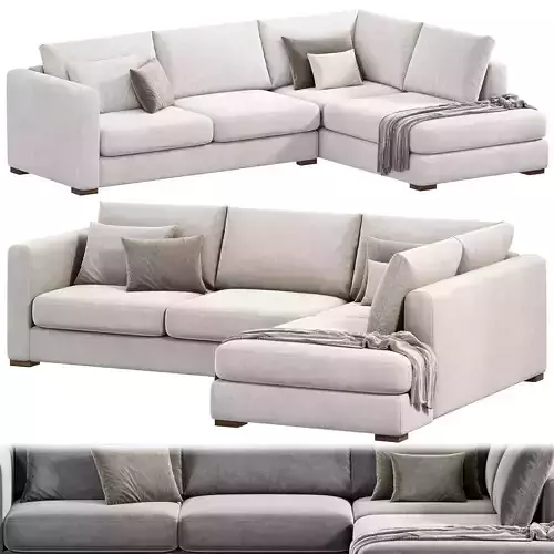 Blake Large Open End Corner Sofa by loomloft