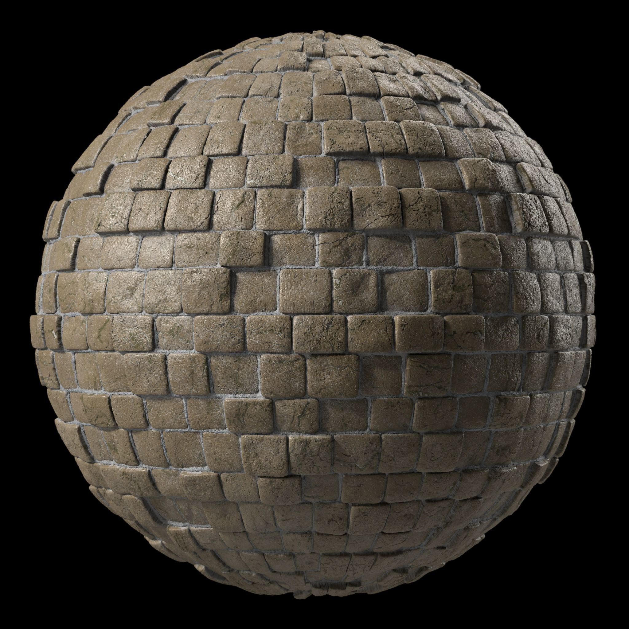 Stone Wall Materials 47- Stone By Moss Sbsar Pbr 4k Seamless Texture_1