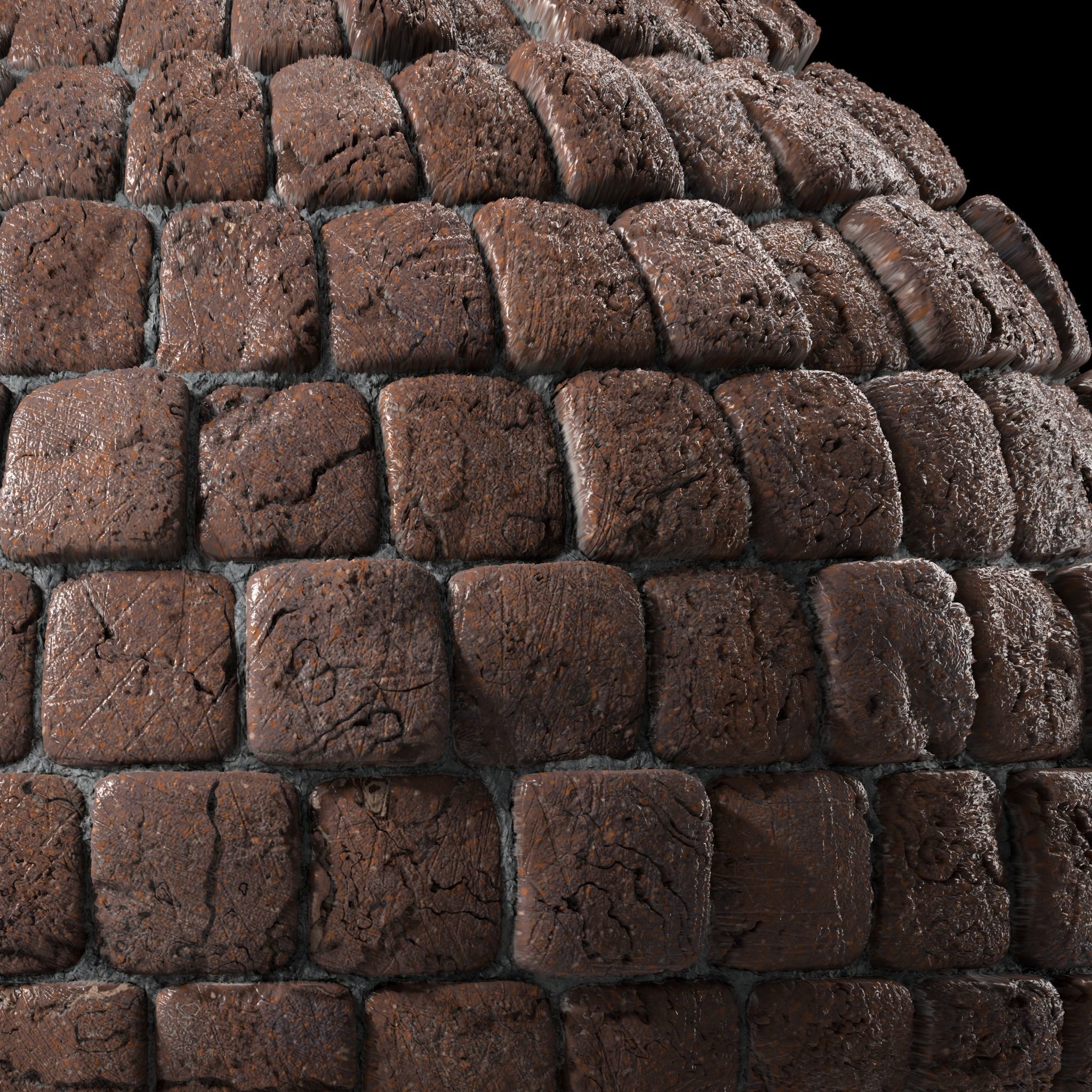 Stone Wall Materials 47- Stone By Moss Sbsar Pbr 4k Seamless Texture_5