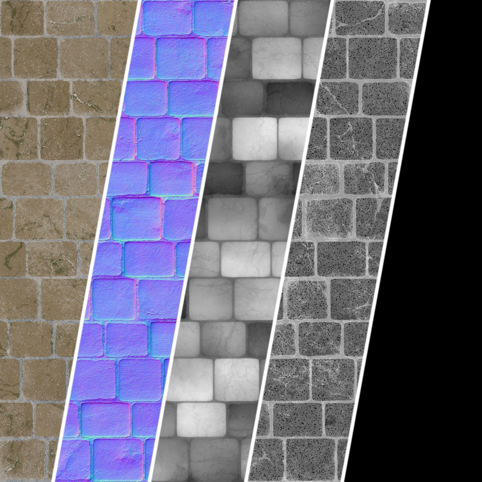 Stone Wall Materials 47- Stone By Moss Sbsar Pbr 4k Seamless Texture_3