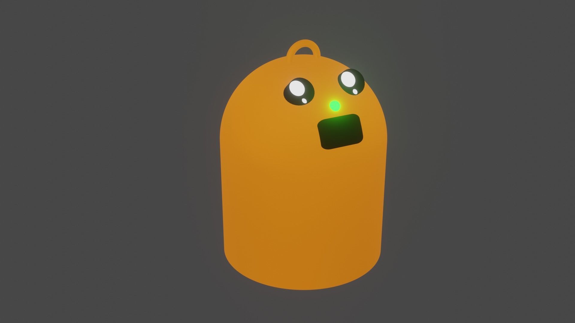 Happy Trash Bin Animation Low-poly 3D model_9