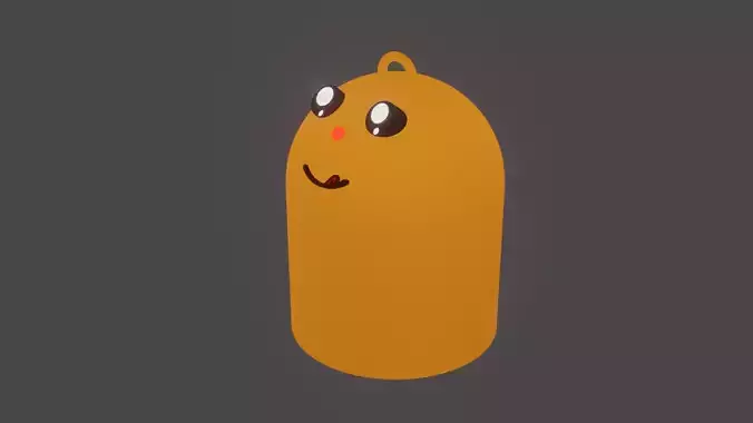 Happy Trash Bin Animation Low-poly 3D model