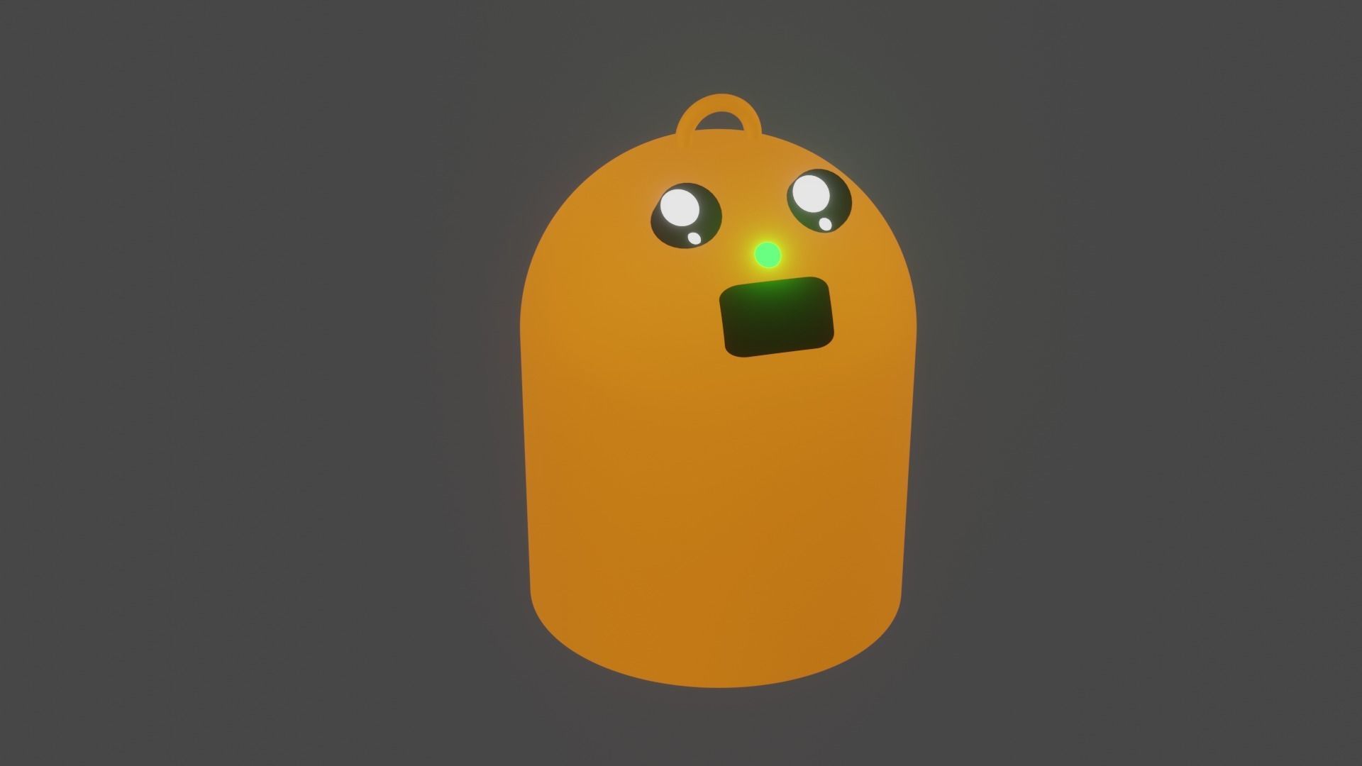 Happy Trash Bin Animation Low-poly 3D model_6