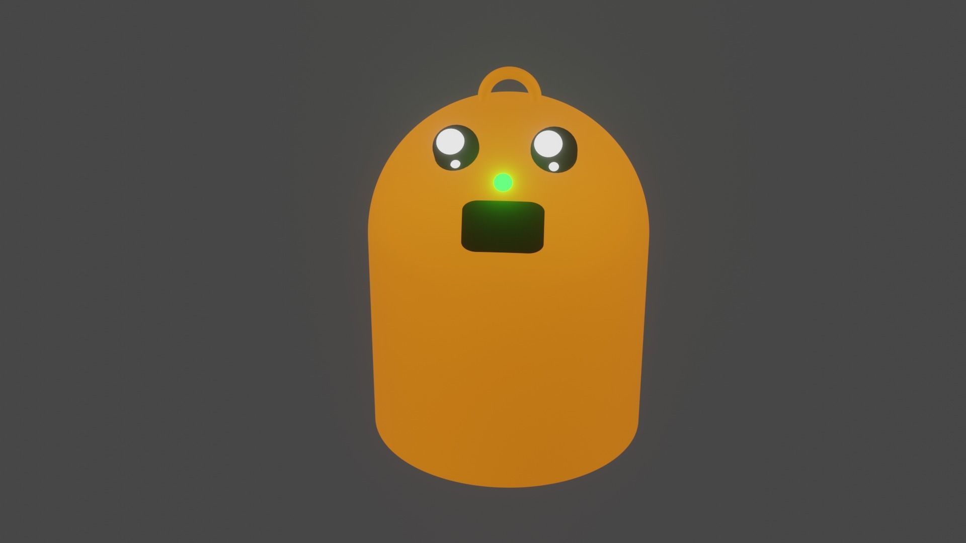 Happy Trash Bin Animation Low-poly 3D model_7