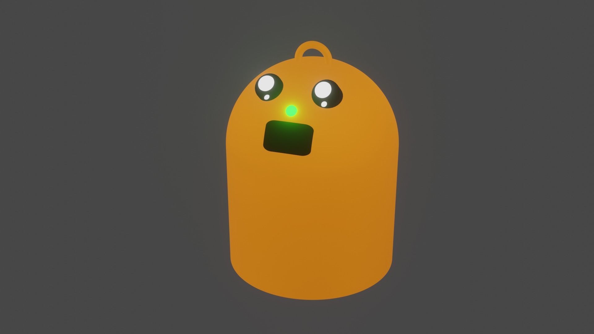 Happy Trash Bin Animation Low-poly 3D model_5