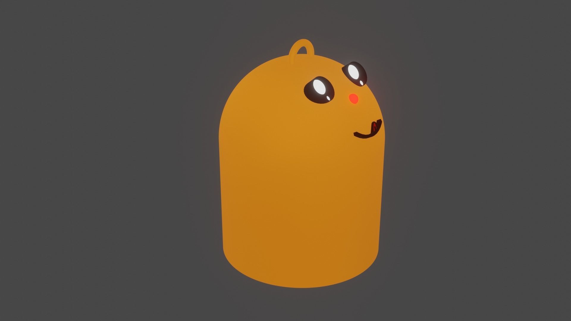 Happy Trash Bin Animation Low-poly 3D model_3