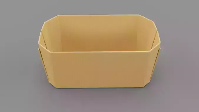 Empty packages cherry tomatoes box  tray Low-poly 3D model