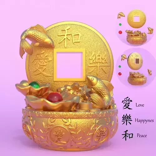 Feng shui - paz - amor - felicidad  3D print model