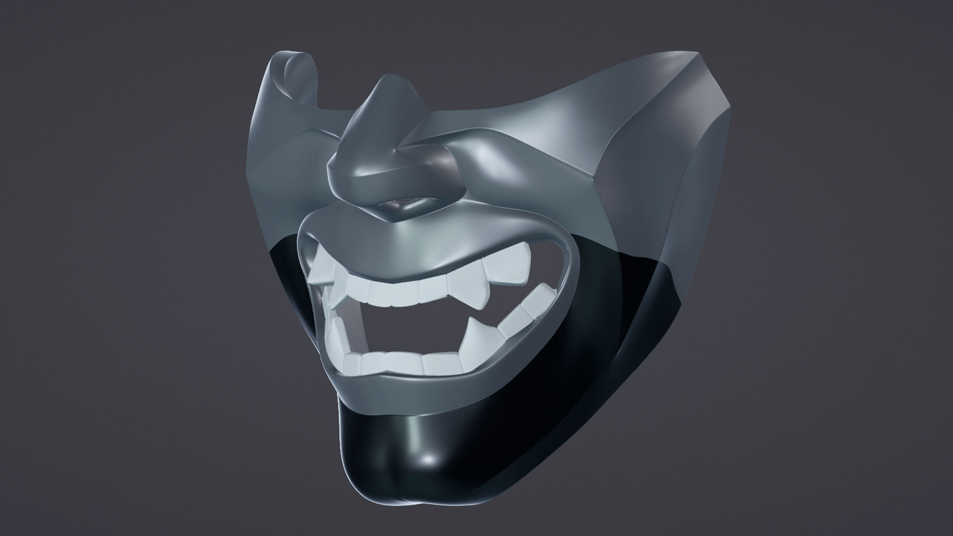 HANNYA MASK 3D print model_4
