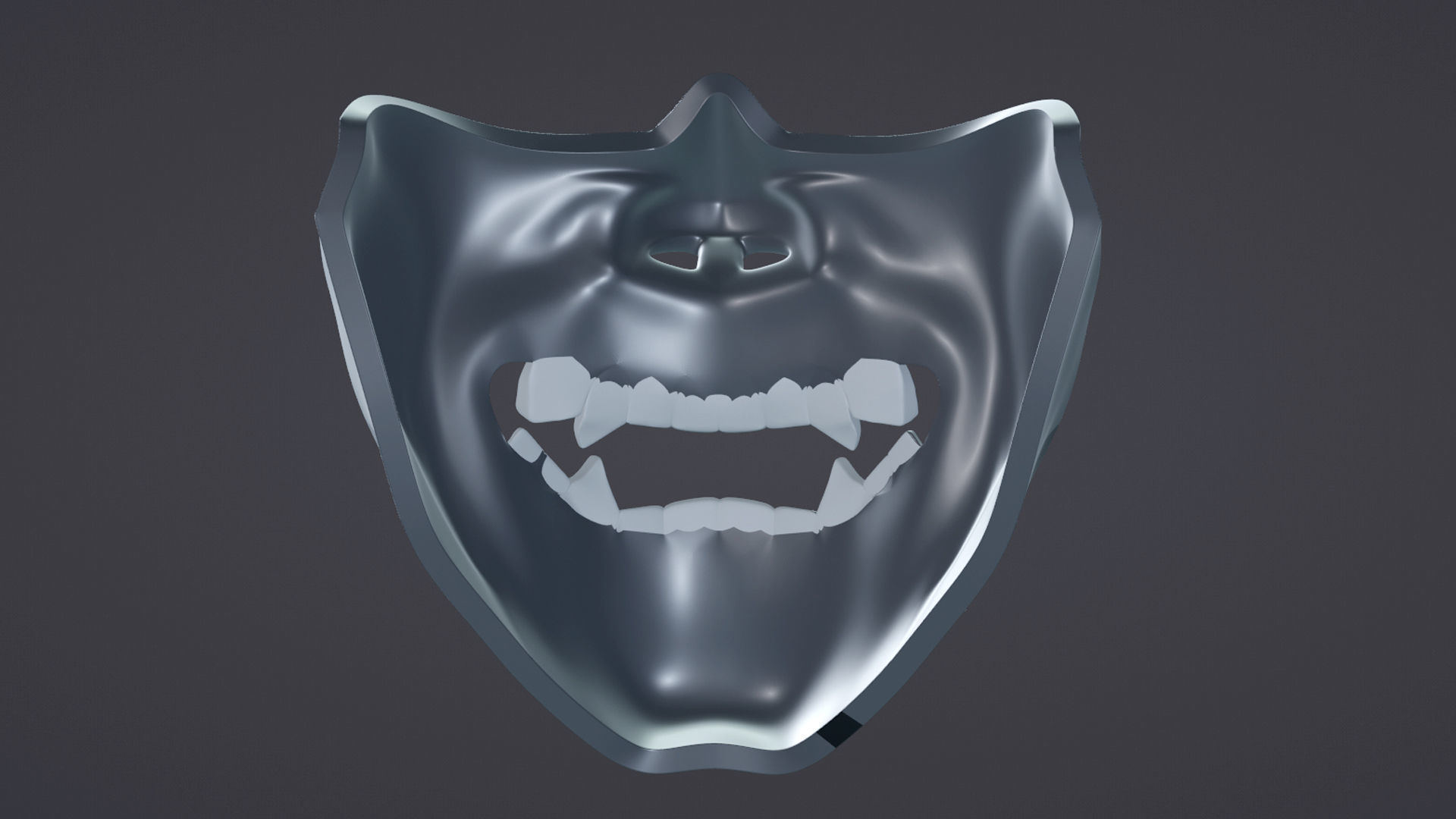 HANNYA MASK 3D print model_11