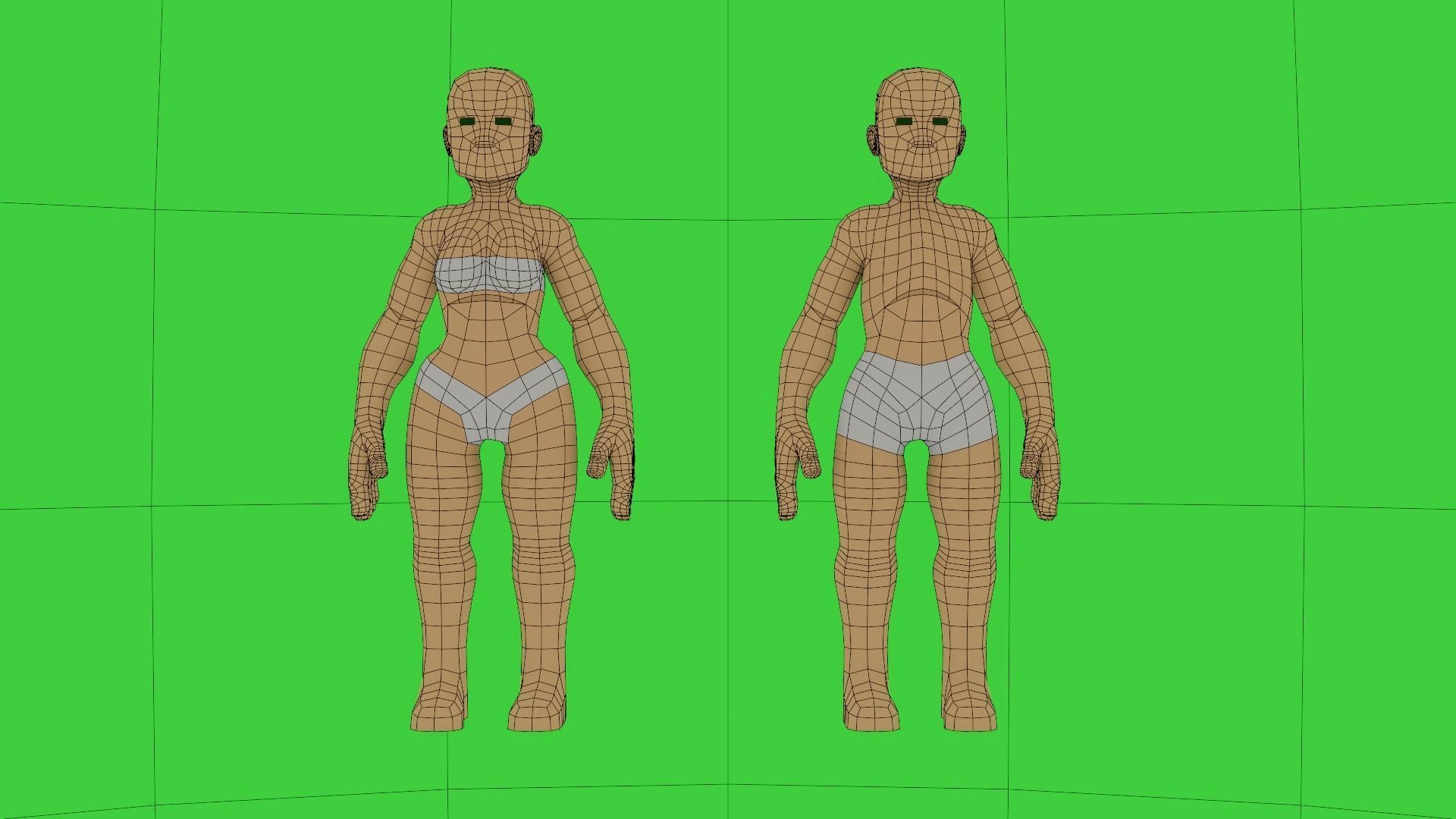 LowLY Poly - Cartoon Human Characters Low-poly 3D model_7