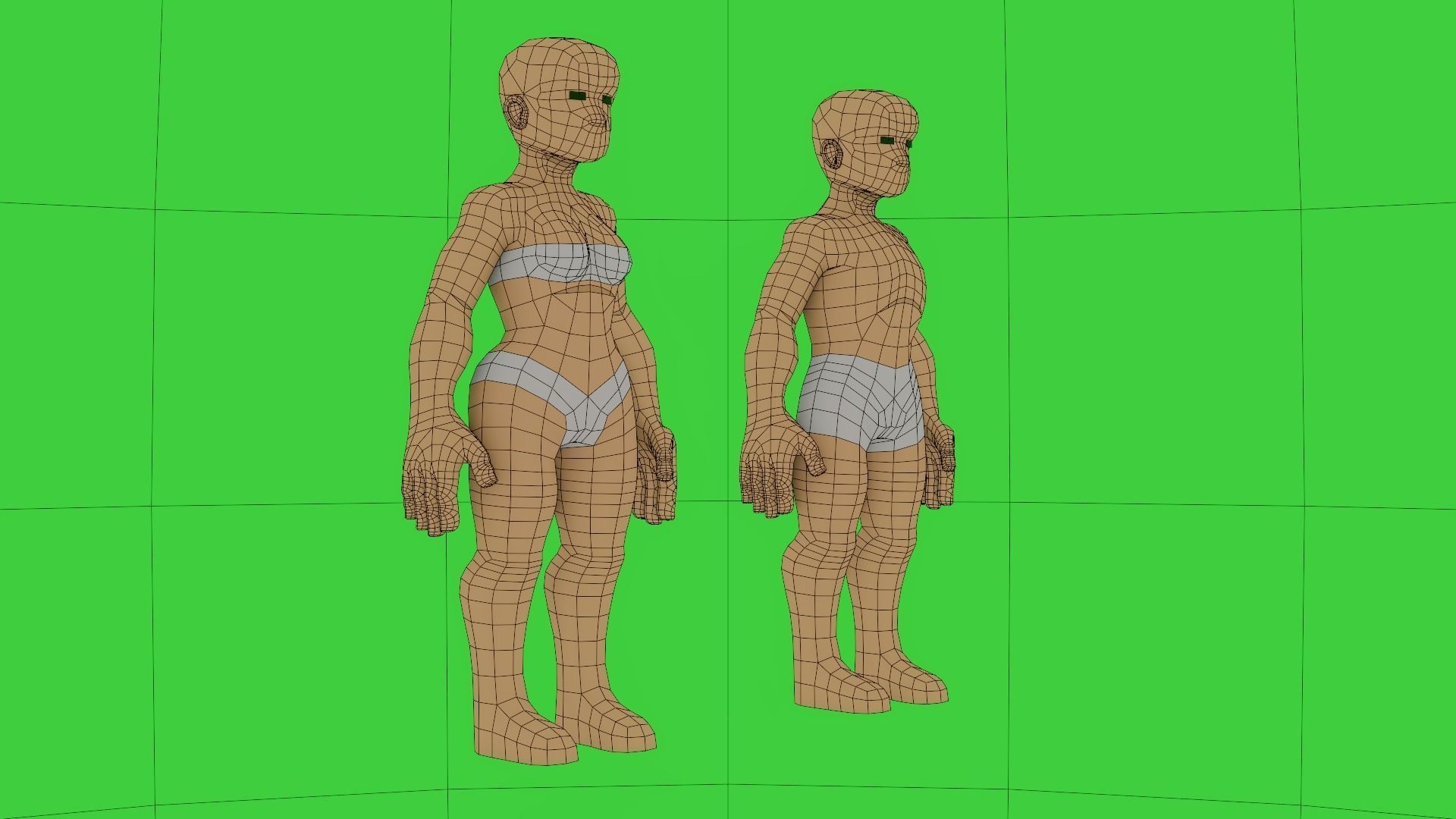 LowLY Poly - Cartoon Human Characters Low-poly 3D model_12