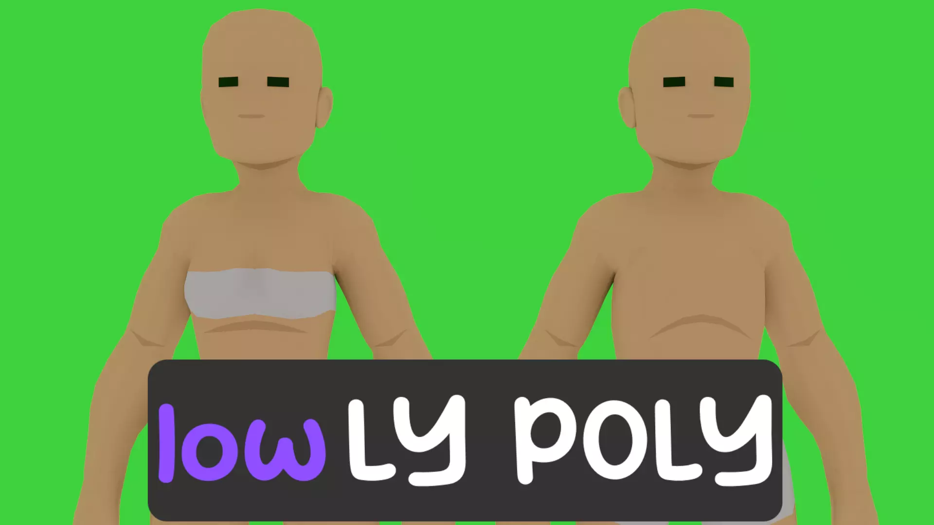 LowLY Poly - Cartoon Human Characters Low-poly 3D model_0